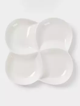 Менажница Доляна White Label, 4 секции, 202.5 см, фарфор, белая