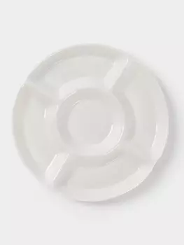 Менажница Доляна White Label, 5 секций, d=20 см, фарфор, белая