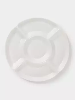 Менажница Доляна White Label, 5 секций, d=25.5 см, фарфор, белая