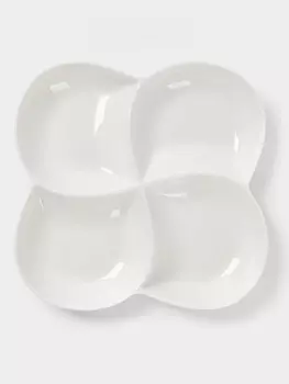 Менажница Доляна White Label, 4 секции, 264 см, фарфор, белая