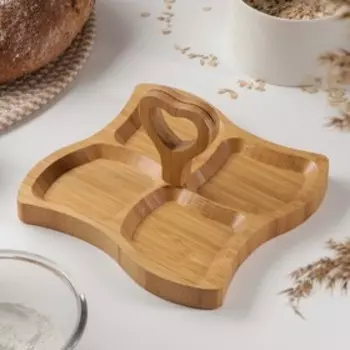 Менажница Windows, 19,5×19,5 см, бамбук