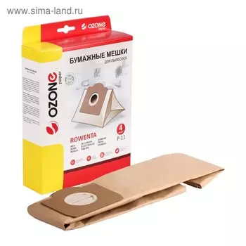 Мешки-пылесборники P-11 Ozone бумажные для пылесоса, 4 шт