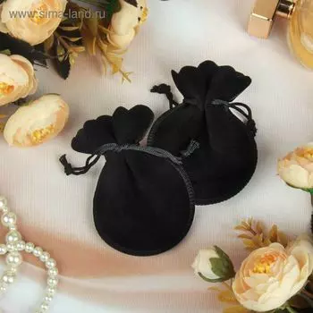 Мешочек бархатный, 79 (размер полезной части 76), чёрный