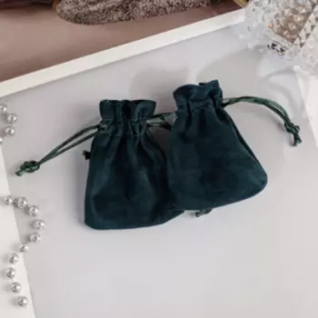 Мешочек бархатный «Классика», 79 см, цвет изумрудный