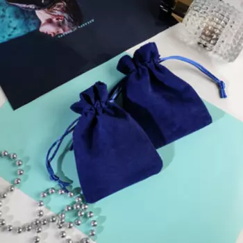 Мешочек бархатный «Классика», 912, синий