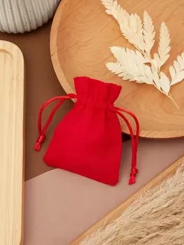 Мешочек подарочный «Хлопок», 79 см, красный