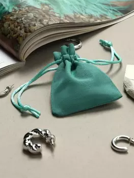 Мешочек подарочный «Хлопок», 79 см, тиффани