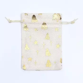 Мешочек подарочный из холщи “Елочки", 10х14 см