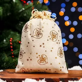 Мешочек подарочный из холщи «Колокольчики», 1520 см