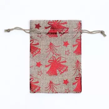 Мешочек подарочный из холщи "Колокола", 10 х 14 см