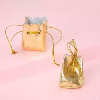 Мешочек подарочный "Лакшери", 3*3см, цвет золото