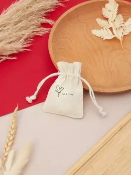 Мешочек подарочный «Нежность лён», 79 см, бежевый