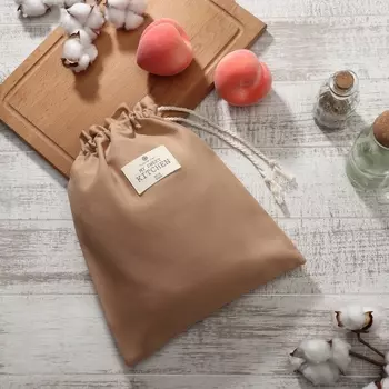 Мешочек текстильный Этель ECO, бежевый, 2734 см, 70% хлопок, 30% лён, 190 г/м