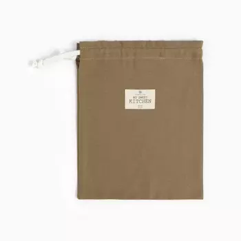 Мешочек текстильный Этель ECO, оливковый, 2734 см, 70% хлопок, 30% лён, 190 г/м