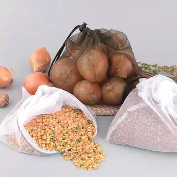 Мешок нейлоновый, для хранения, 30 34 см, с завязками, МИКС, «Микросетка»