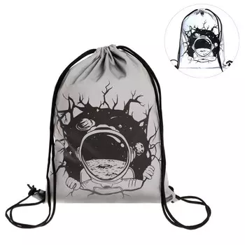 Мешок для обуви 420 x 340 мм, Феникс+ "Космонавт", светоотражающий