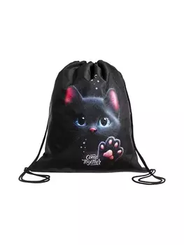 Мешок для обуви Stavia на шнурке, с принтом, размер 430.536 см, чёрный/розовый