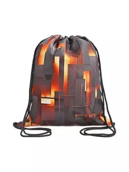 Мешок для обуви Stavia на шнурке, с абстрактным принтом, размер 430.536 см, серый/оранжевый