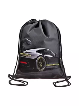 Мешок для обуви Stavia на шнурке, с принтом, размер 430.536 см, серый/жёлтый