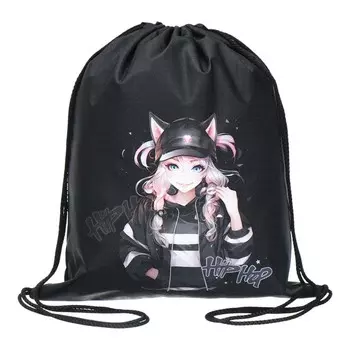 Мешок для обуви 435 х 360 мм, Stavia (плотность 600D с водоотталкивающей ПУ-пропиткой)"Аниме"