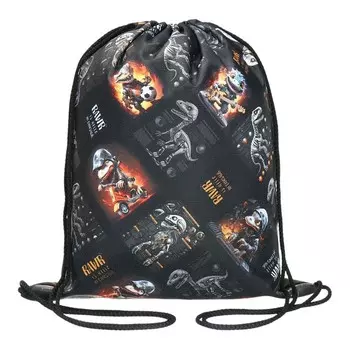 Мешок для обуви 435 х 360 мм, Stavia (плотность 600D с водоотталкивающей ПУ-пропиткой) "Динозавр"