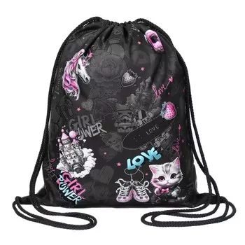 Мешок для обуви 435 х 360 мм, Stavia (плотность 600D с водоотталкивающей ПУ-пропиткой) "Единорог"