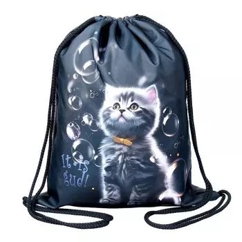 Мешок для обуви 435 х 360 мм, Stavia (плотность 600D с водоотталкивающей ПУ-пропиткой) "Мыльные пузыри"