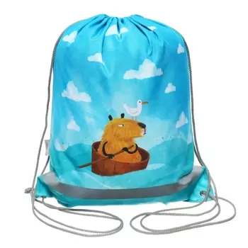 Мешок для обуви 440 х 365 мм, ErichKrause, плотность 300D, со светоотражающей полосой, Capybara Travel