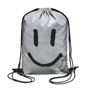 Мешок для обуви 460 х 340 мм, шелкография, светоотражающие элементы, Феникс "Смайл"