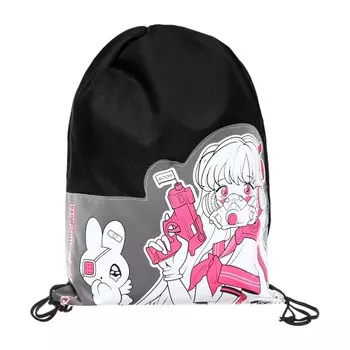 Мешок для обуви 480 х 360 мм, Феникс, шелкография, "Розовая девушка"