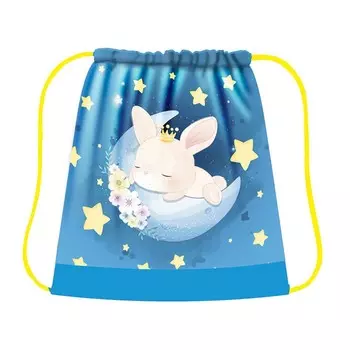 Мешок для обуви 490 х 410 мм, СДС-53 "Зайка на луне"