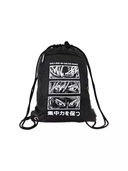 Мешок для обуви deVENTE на шнурке, с принтом, размер 46133 см, чёрный