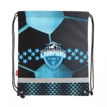 Мешок для обуви Erich Krause, 440 х 365 мм, Champions, синий/чёрный