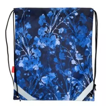 Мешок для обуви Erich Krause, 440 х 365 мм, Herbarium, синий