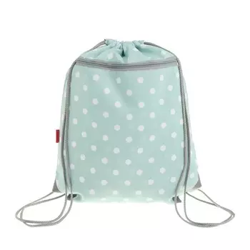 Мешок для обуви Erich Krause, 500 х 410 мм, с карманом, светоотражающая полоса, с вентиляцией, Dots in Mint