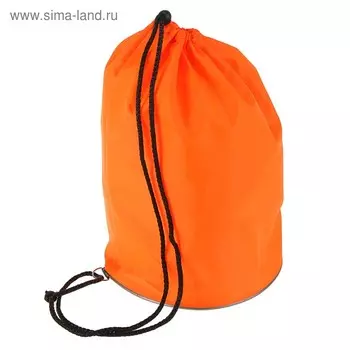 Мешок для обуви и мячей Calligrata стандарт, круглое дно, 360 х 220 мм, плотность 210 D, оранжевый