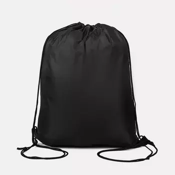 Мешок для обуви TEXTURA на шнурке, однотонный, размер 350.543 см, чёрный