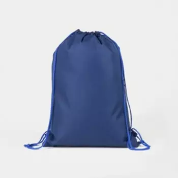 Мешок для обуви на шнурке, наружный карман на молнии, цвет синий