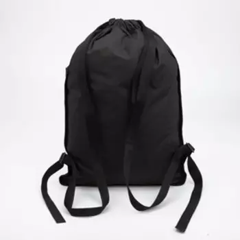 Мешок для обуви на шнурке, наружный карман, цвет чёрный/бежевый