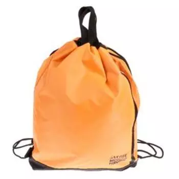 Мешок для обуви с карманом 430 х 360 х 90 мм, deVENTE Monochrome, водоотталкивающая ткань, дно с расширением 90 мм, цвет чёрный/неон оранжевый