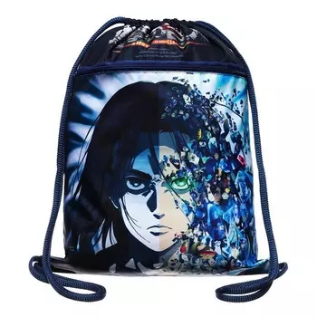 Мешок для обуви с карманом 470 х 340 мм, Hatber "Атака Титанов"