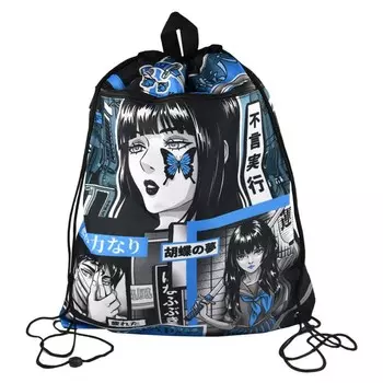 Мешок для обуви с карманом 480 х 360 мм, Феникс, с ручкой "Девушка"