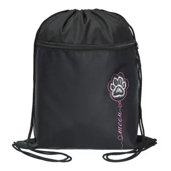 Мешок для обуви с карманом 480 х 390 мм, Stavia (плотность 600D с водоотталкивающей ПУ-пропиткой) "Лапка"