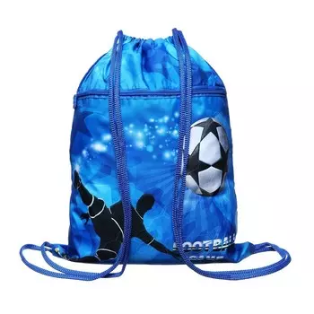 Мешок для обуви с карманом 490 х 410 мм, Оникс МО-27-4р, сетка, с ручкой "Футбол" 70304