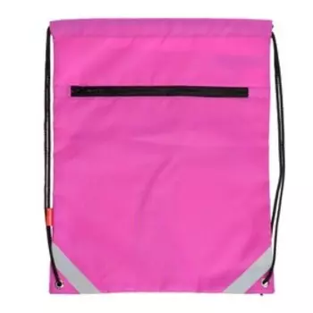 Мешок для обуви с карманом 500 х 410 мм, Erich Krause, плотность 300D, светоотражающая полоса, вентилируемый, Neon Violet