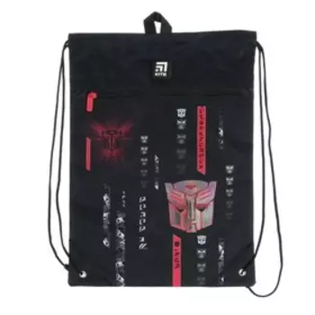 Мешок для обуви с карманом 490 x 330 мм, Transformers Generations, чёрный