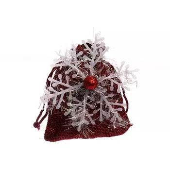 Мешок для подарков «Снежинка», размер: 9 7 см, цвета МИКС