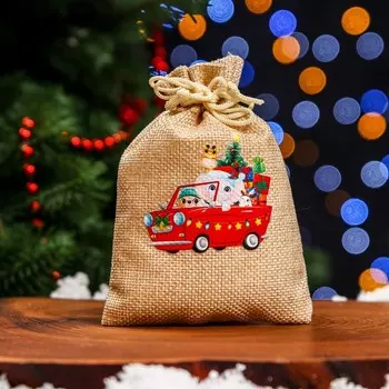 Мешок подарочный с термонаклейкой, 1014 см