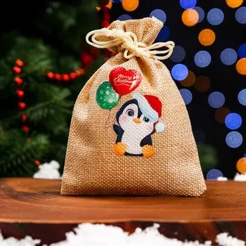 Мешок подарочный с термонаклейкой, 1014 см