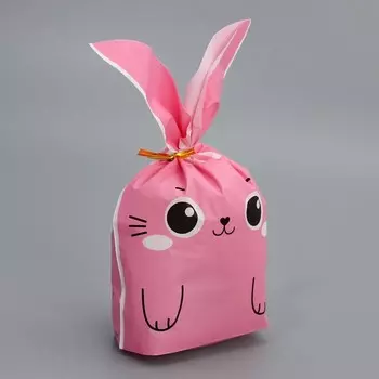 Мешок подарочный с ушками «Котик», 12 11.5 см